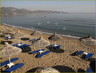 Agapi Beach Hotel Crete Beach View