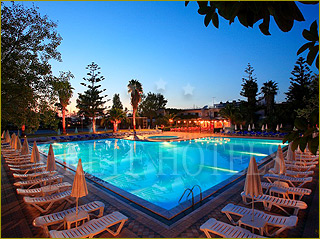 King Minos Palace Hotel Pool At Night